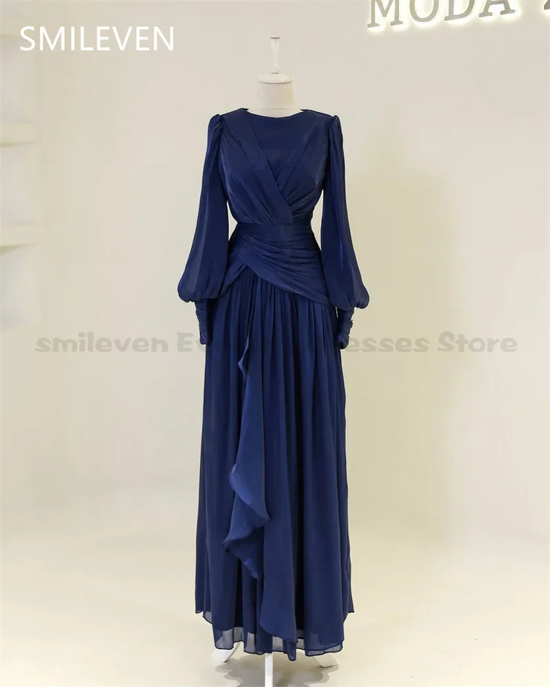 Smileven Modest Prom Dress Saudi Arabia Formal Ankle Length Evening Gowns Elegant Luxury Formal Occasion Dress Customized 2025 image 2