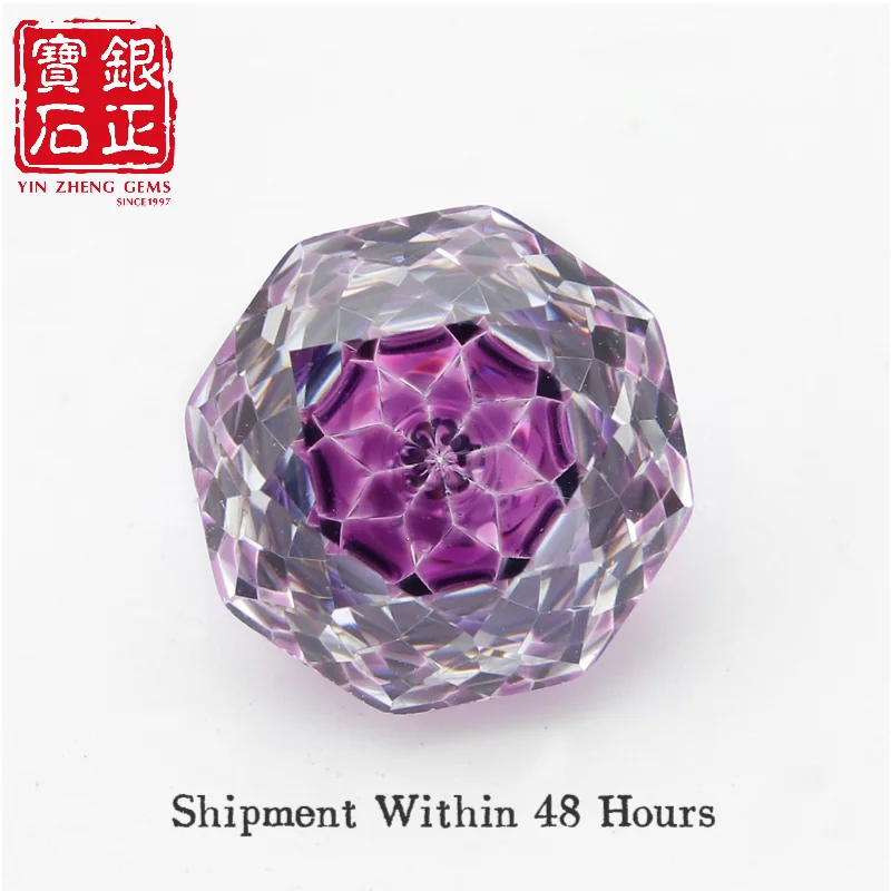 

YinZheng свободный драгоценный камень 5А класса кубический цирконий тысячелетия роза огранка сливовый фиолетовый цвет лабораторный выращенный CZ для изготовления ювелирных изделий