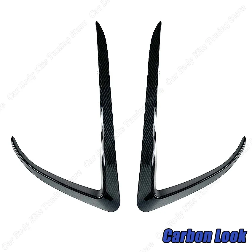 Car Front Bumper Splitter Cover Lip Fog Lamp Grille Spoiler Wind Knife Trim Body Kits Accessories for Tesla Model X 2015-2020