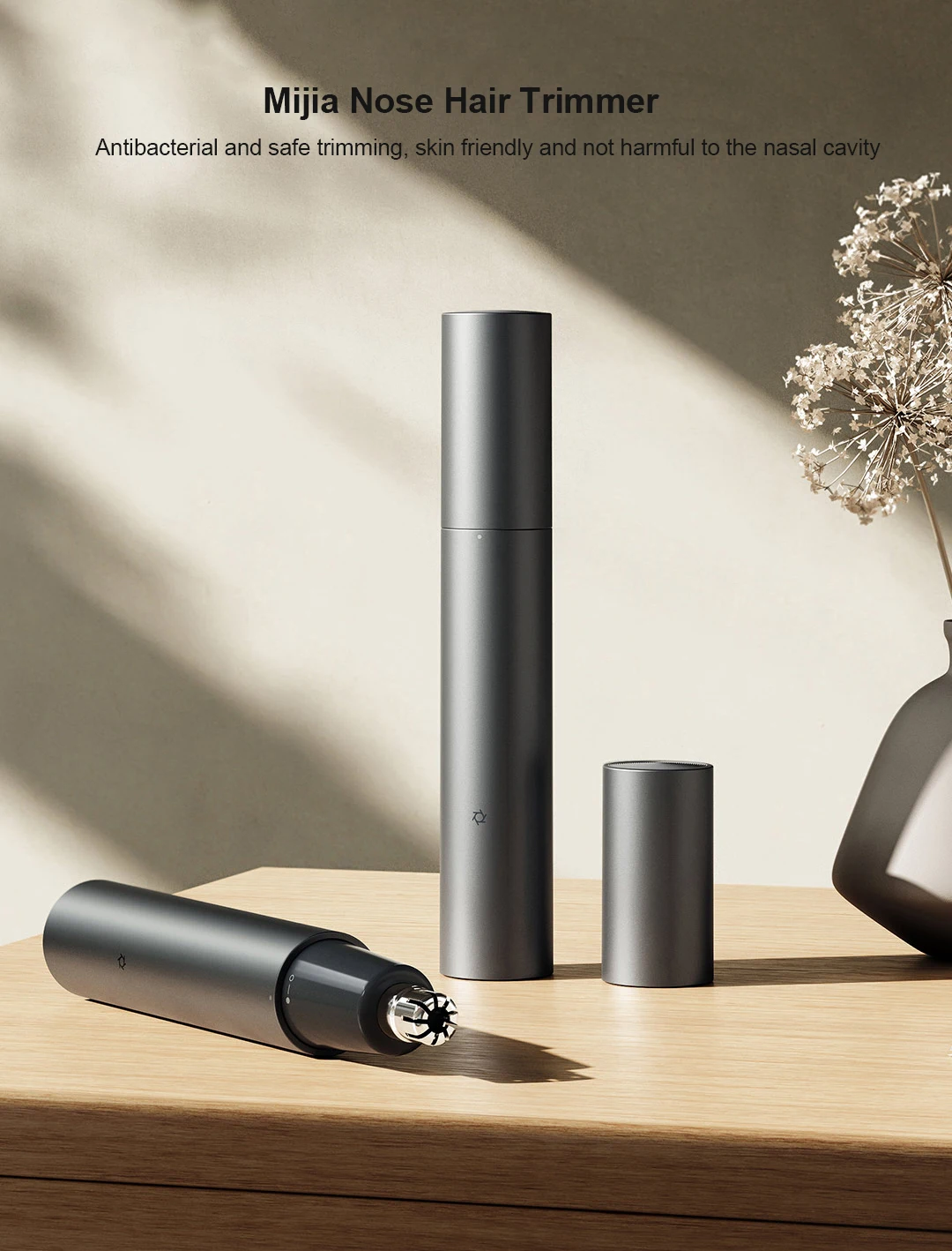 Original XIAOMI Mijia Nasenhaartrimmer für Männer und Frauen - USB-Aufladbarer Schmerzloser Ohr-, Nasen- und Augenbrauen-Trimmer Kompakter Taschenformat – Detail 1