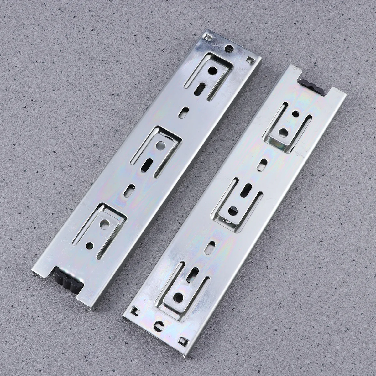 

2 Pcs Mute Drawer Slide 8 Inches 3 Parts Removed Rail Track Steel Ball Bearing Slider Slides