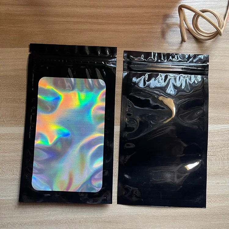 20-50 stücke Verdicken Druckverschlussbeutel Holographische Laser Farbe Kunststoff Beutel Für DIY Schmuck Einzelhandel Lagerung Beutel Zip-Lock Beutel KEIN Loch – Detail 16