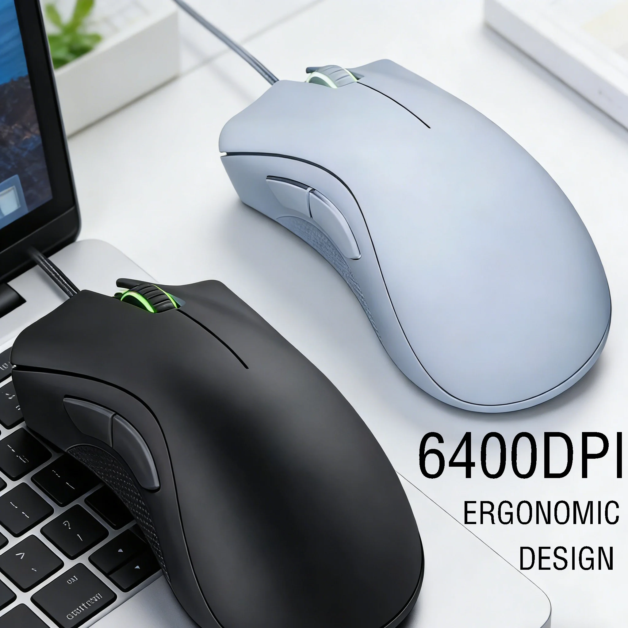 6400 DPI Wired Gaming Mouse New Model  Ultra-sensitive Tracking High Precision  Dual-purpose for LOL E-sports  Office