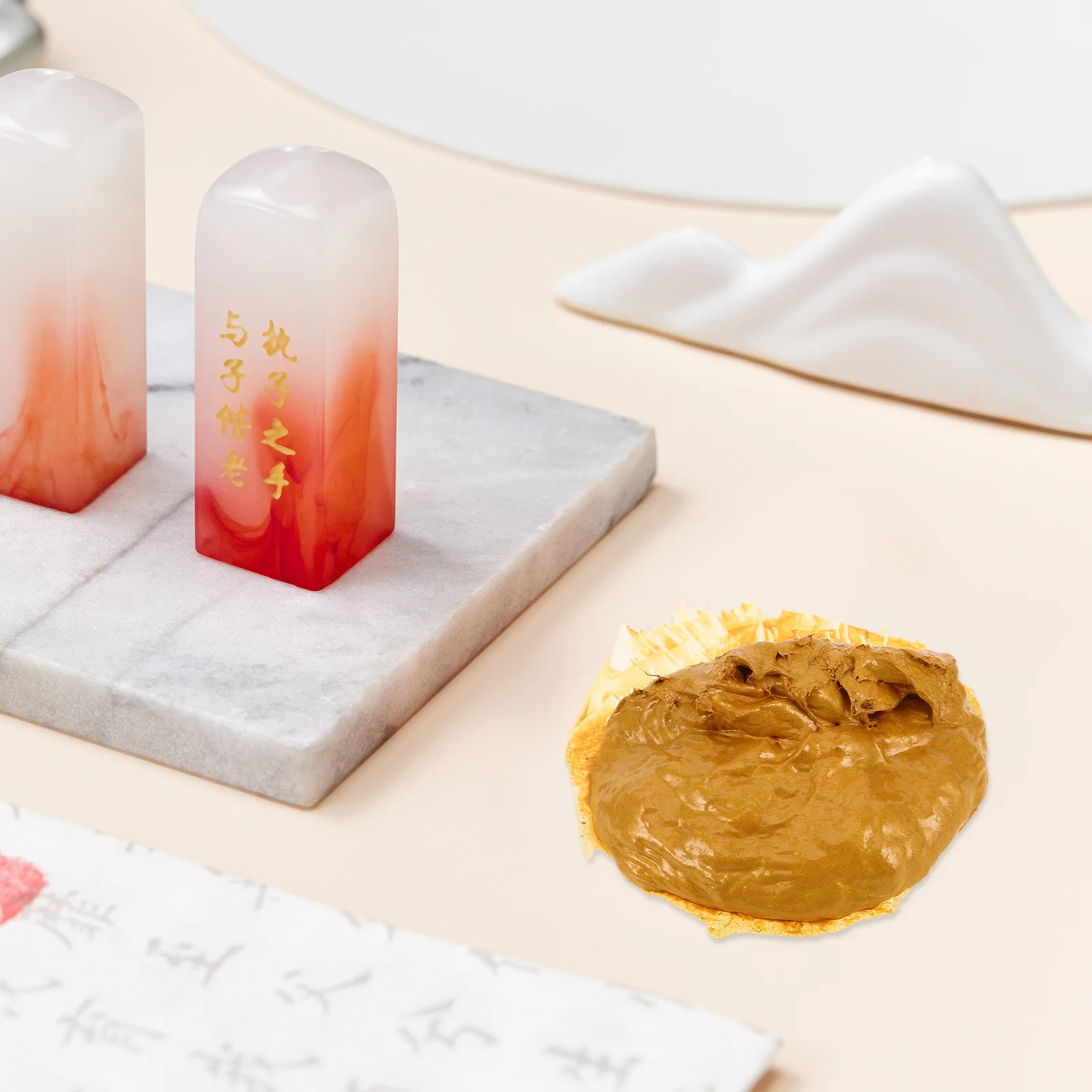 Ink Paste for Traditional Chinese Art Calligraphy Painting Seal Ink Smooth Flow Elegant Finish Craft Hobbyist