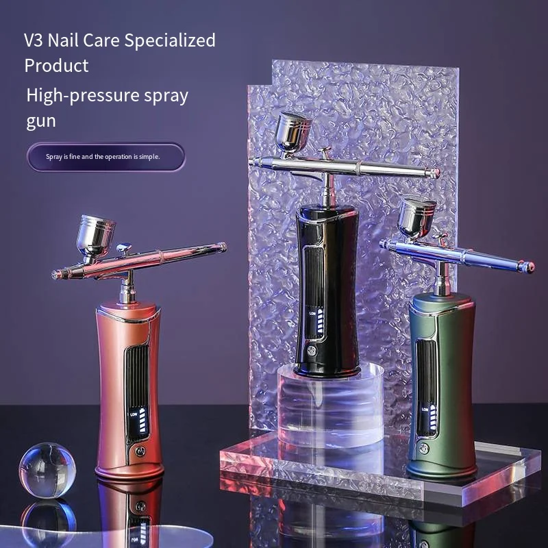 Latest 2026 Professional Spray Gun for Nail Art Moisturizing Gradient Color Painting Portable High-Quality Home Nail Salon Tools