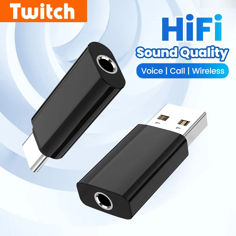 USB/Type C to 3.5MM Jack Audio Adapter 3.5mm Aux Female Converter Wired Earphone For iPhone 15 16 Samsung Xiaomi Laptop Computer