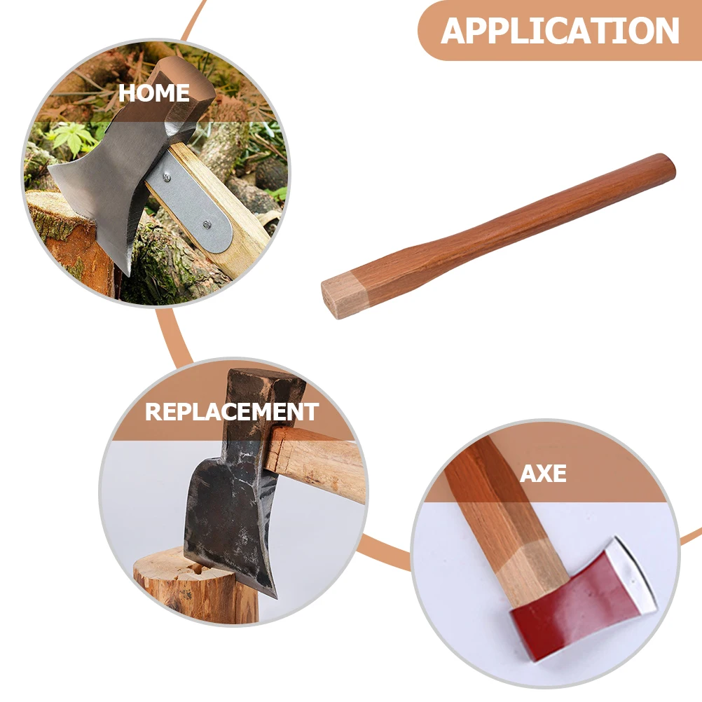 

2Pcs Axe Handle Replacement Sturdy Wooden Grip Comfortable Firewood Cutting Hatchet Handle Repair Wooden Accessory