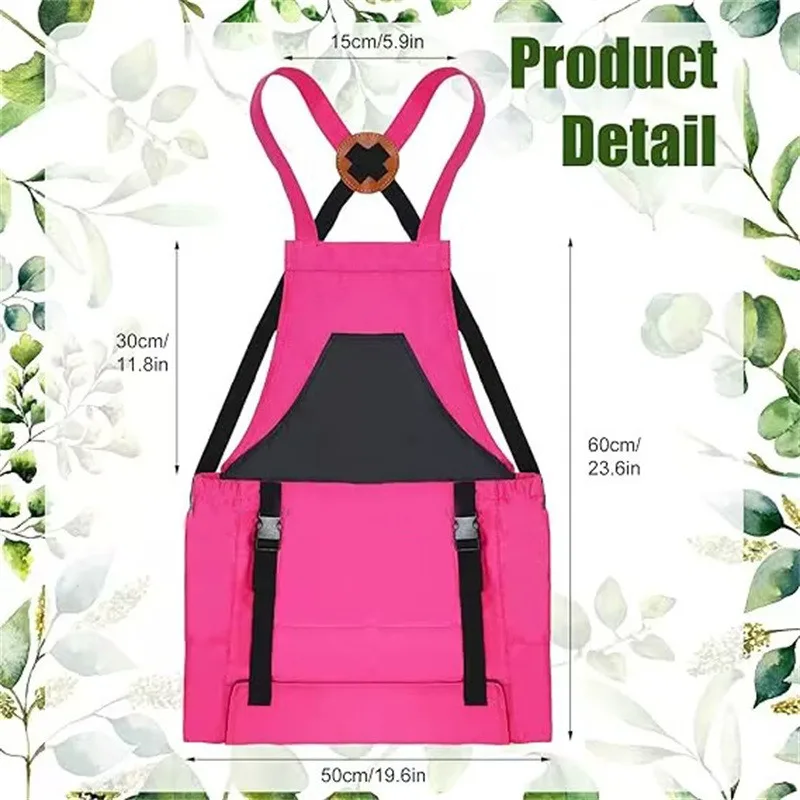 Heavy Duty Harvesting Apron Large Pockets Quick Release Garden Tool Storage Backpack Adjustable Belt Outdoor Picking Fruit Farm