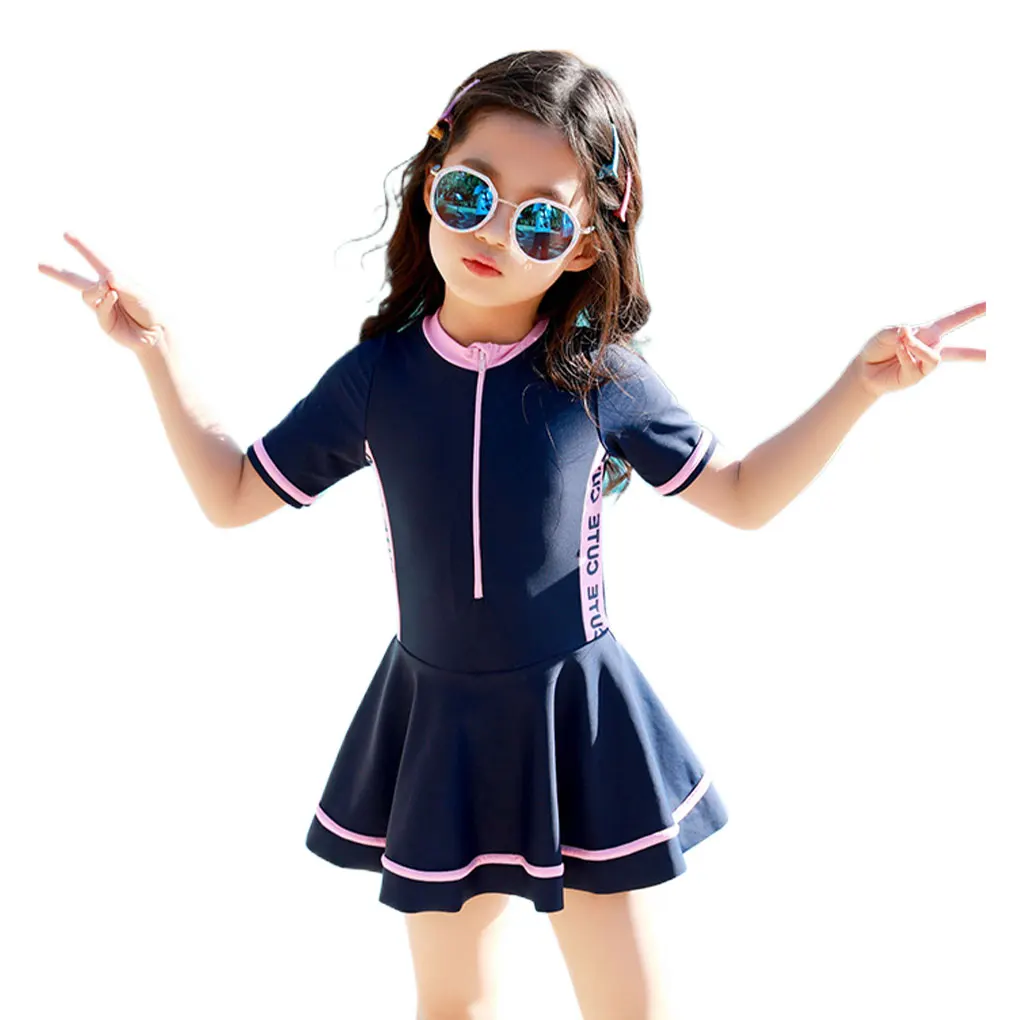 Color Contrast Splicing Bathing Suit For Summer Adventures And -line Skirt Hem Looks Slimmer. Color