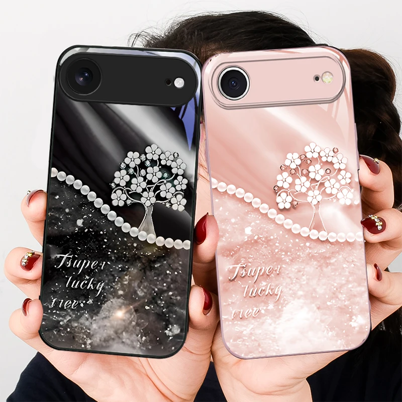 

Mysterious gradient purple For iPhone 17 Air 16 E 15 14 13 Plus 12 mini 17 Pro Max 11Pro XR Xs 7 8 11 Tempered Glass Phone Case