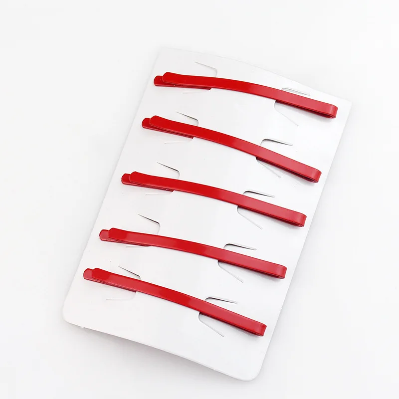 Red Hair Clip Bobby Pins Bangs Clips Flat Style Headwear For Girl Women Non Slip Hair Styling Party Daily Accessories