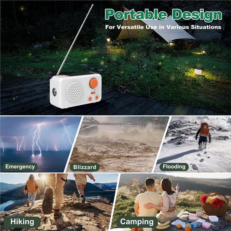 

Портативное FM-радио SOS Power Bank с беспроводной Bluetooth-колонкой, солнечной зарядкой и ручным динамо-генератором для экстренных ситуаций