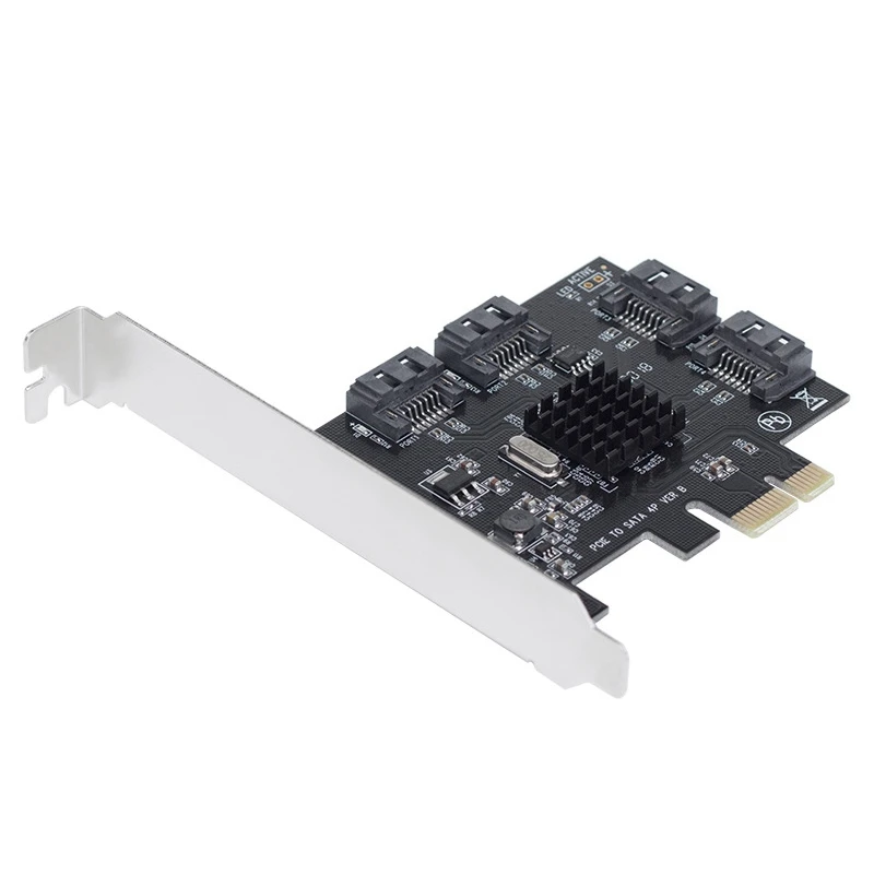 

SATA Expansion Card PCIE to SATA3.0 Expansion Card Desktop Computer 4-Port Hard Drive Riser Card