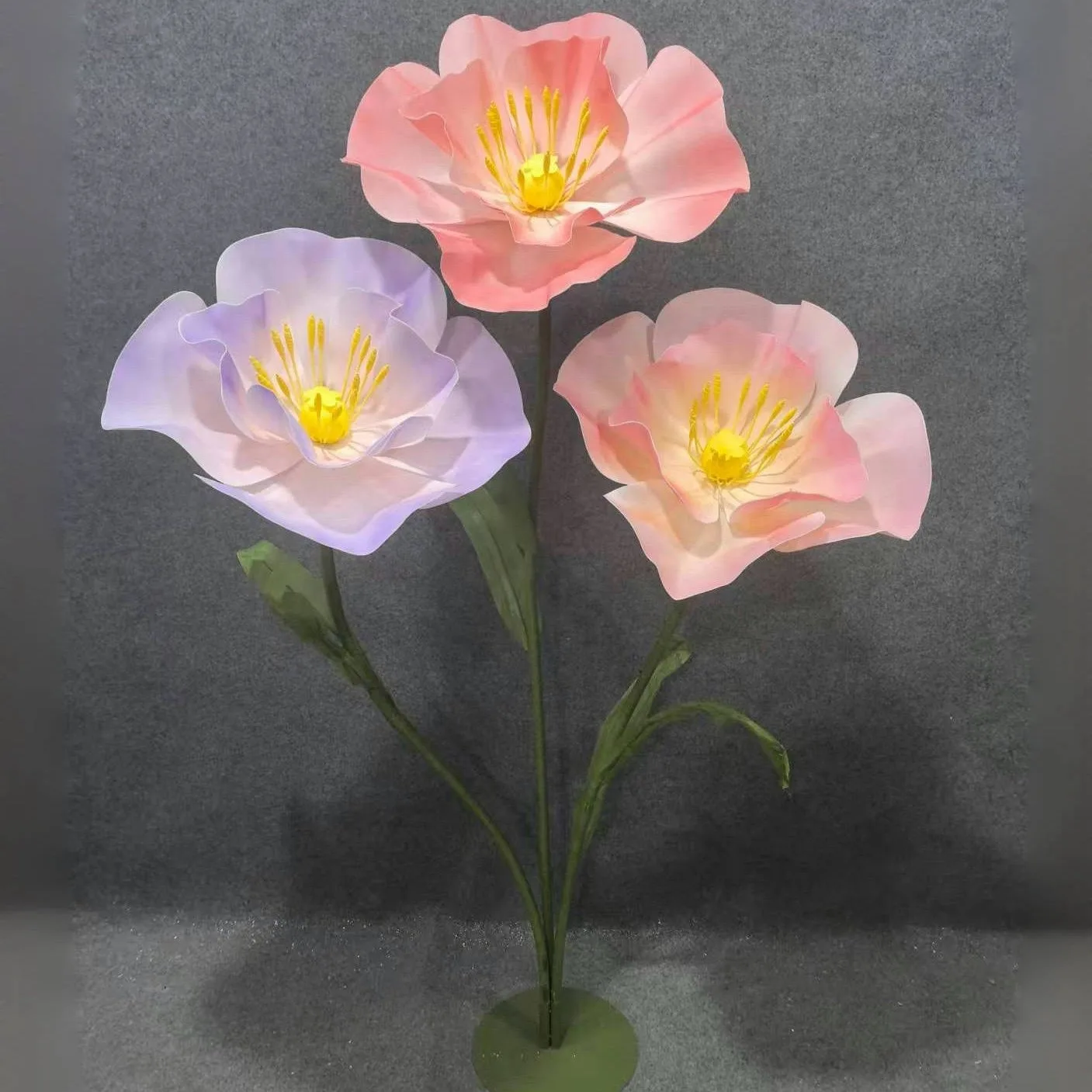 

Гигантский искусственный цветок мака из ЭВА, 170 см, водонепроницаемый, для наружного декора, имитация цветов для оформления витрин торговых центров и мероприятий