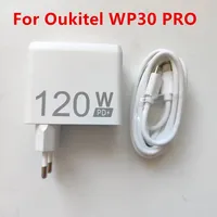 New Original For Oukitel WP30 PRO Cell Phone 120W EU Fast PD Charger Power Adapter+Type-C USB Cable Data Line