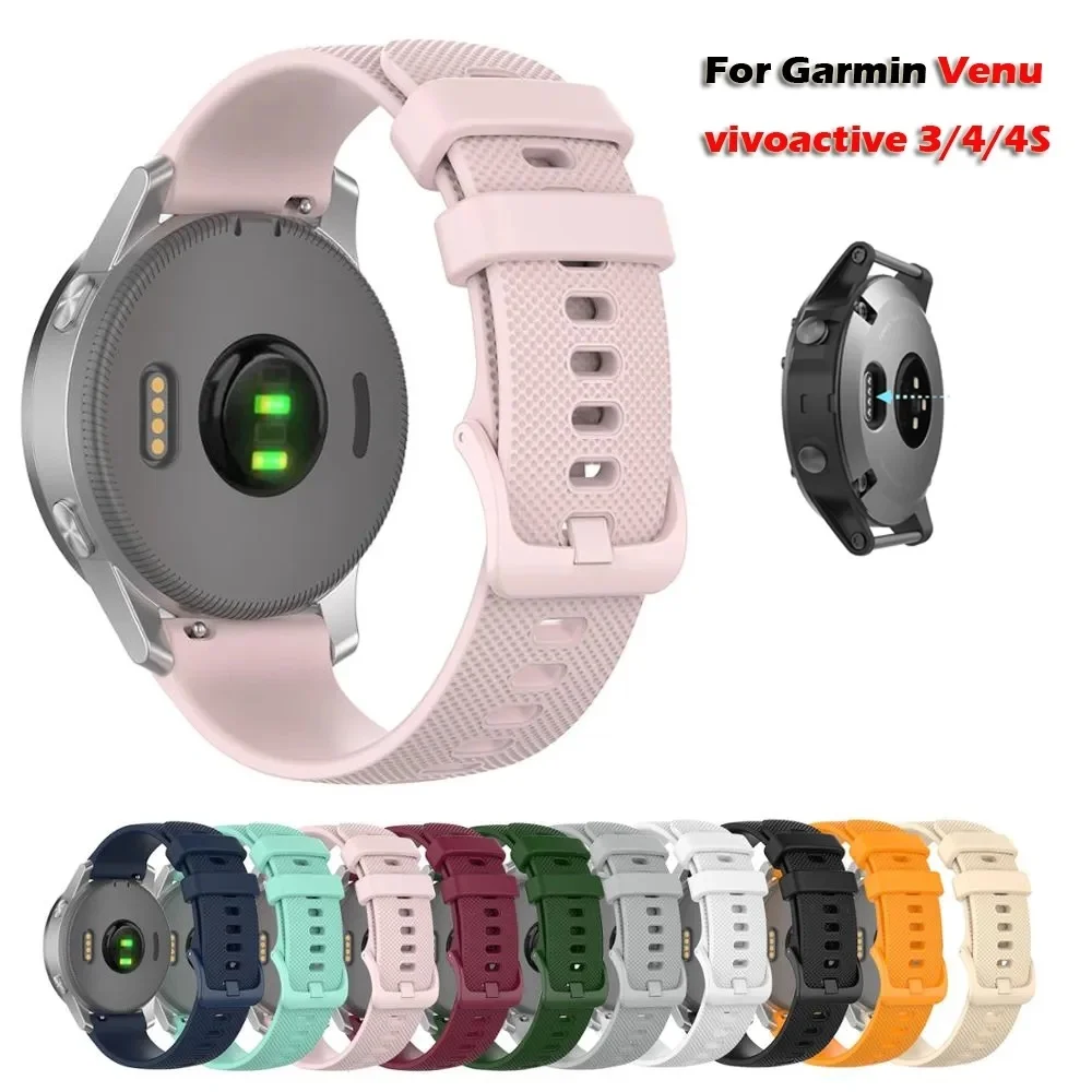 Watch Strap For Garmin Venu Vivoactive 3 Silicone Wristband Strap For Garmin Vivoactive 4S 4 Forerunner 245 645