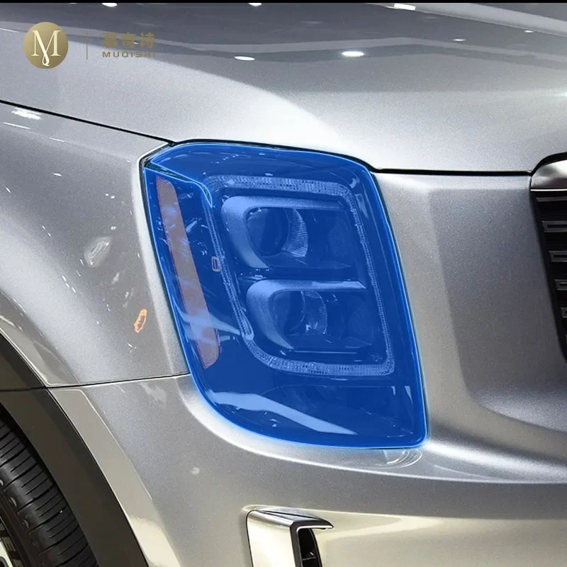 For Kia Telluride 2019-2023 Car Exterior PPF transparent Paint protective film TPU Anti scratch Headlamps protective film refit