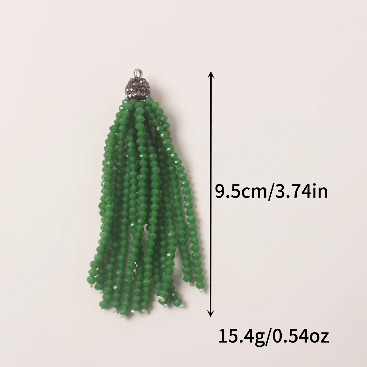 Multicolored faceted glass bead fringed pendant beachwear style long-style pendant decoration accessory for DIY projects