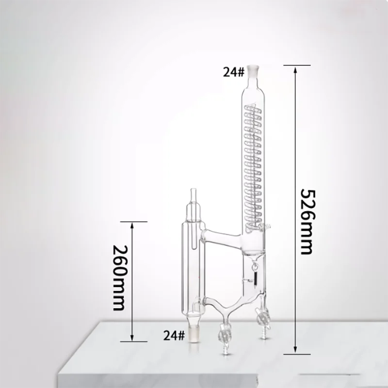 Glass phase separation azeotrope tower head with electromagnetic funnel precision fractionation head