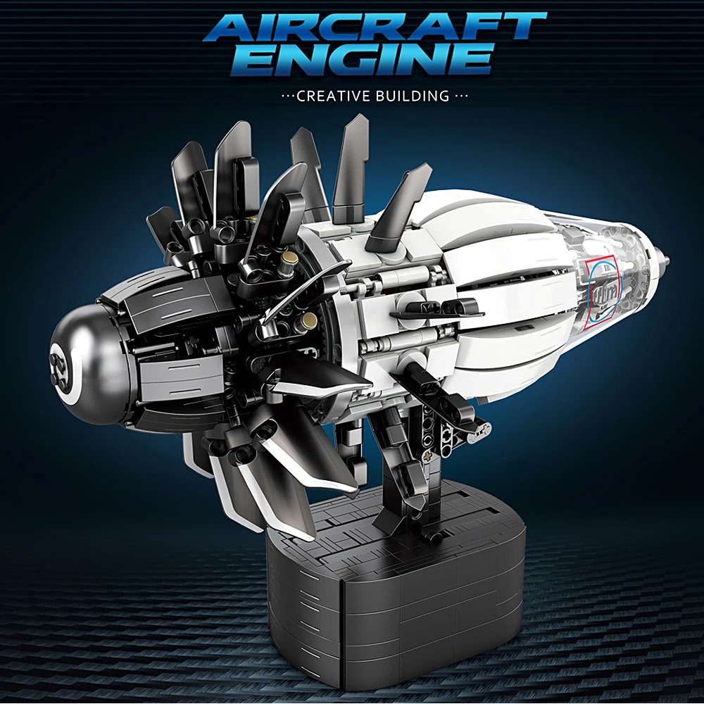 

Concept Aircraft Fan Engine RISE Aviation Model Building Blocks Technical Room Decor Assembly Sets Toys Gifts Christmas For Male