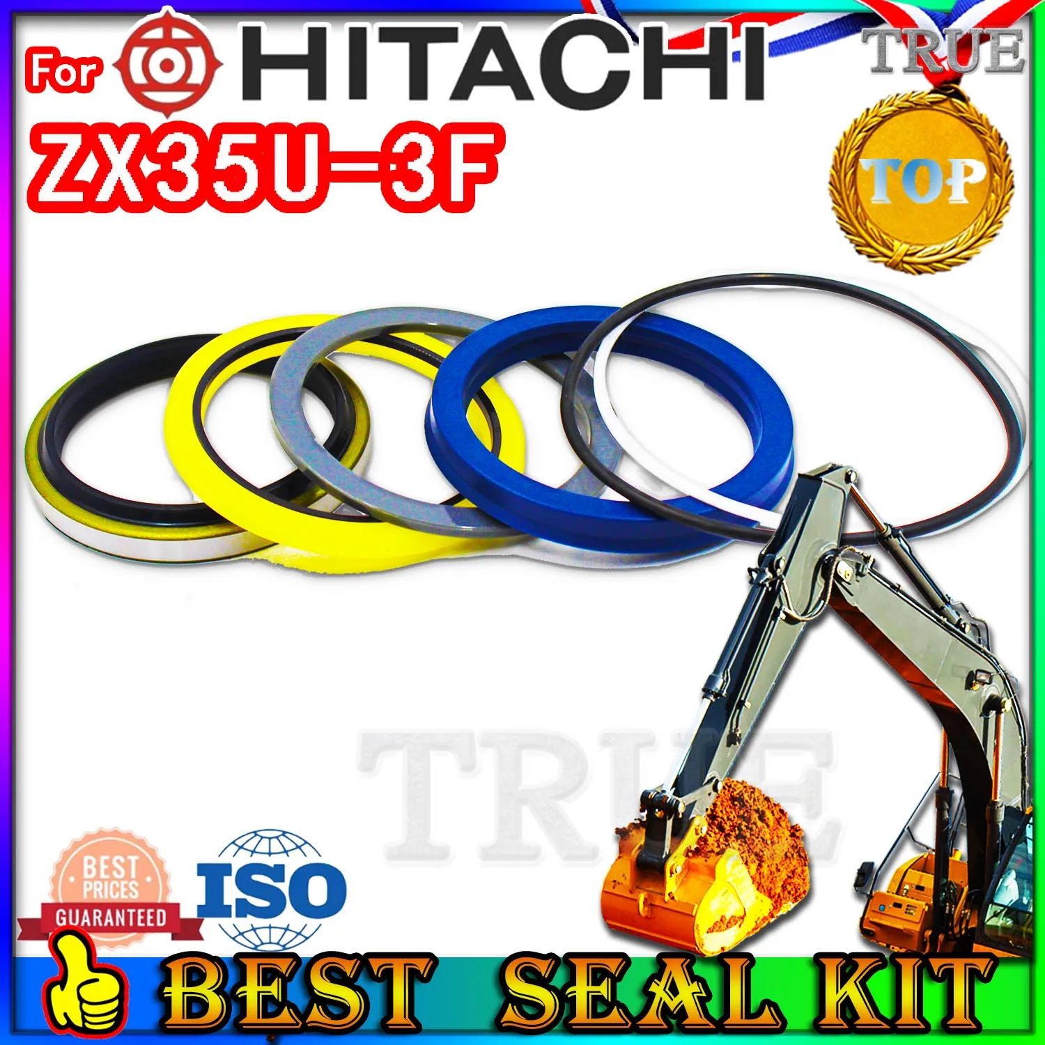 

For Hitachi ZX35U-3F Oil Seal Repair Kit Boom Arm Bucket Excavator Hydraulic Cylinder Hit ZX35U 3F Injector Foot PPC Loader type