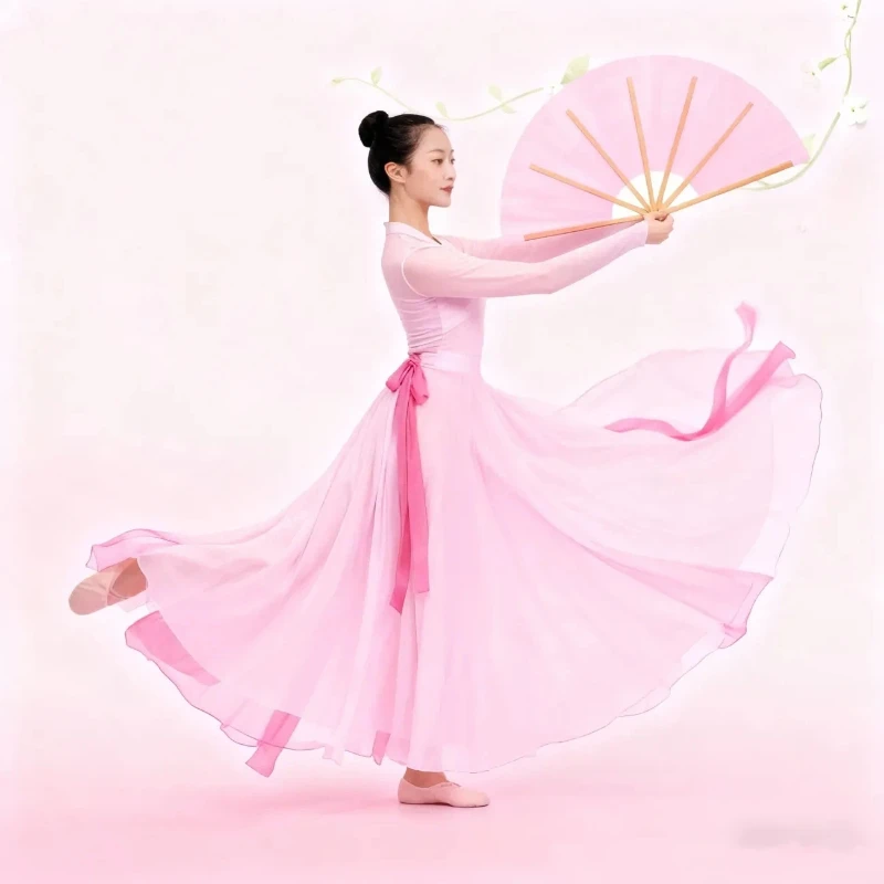New Korean Dancing Fans Special Square Dancing Silk Fan Elegant Beautiful Double Sided Yanko Fan Students Exam Grade Dance Fan