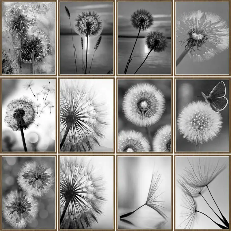 

CHENISTORY 40x50cm Frame Paint By Number Dandelion For Adults Diy Picture By Numbers Flower Acrylic Paint On Canvas Home Decor