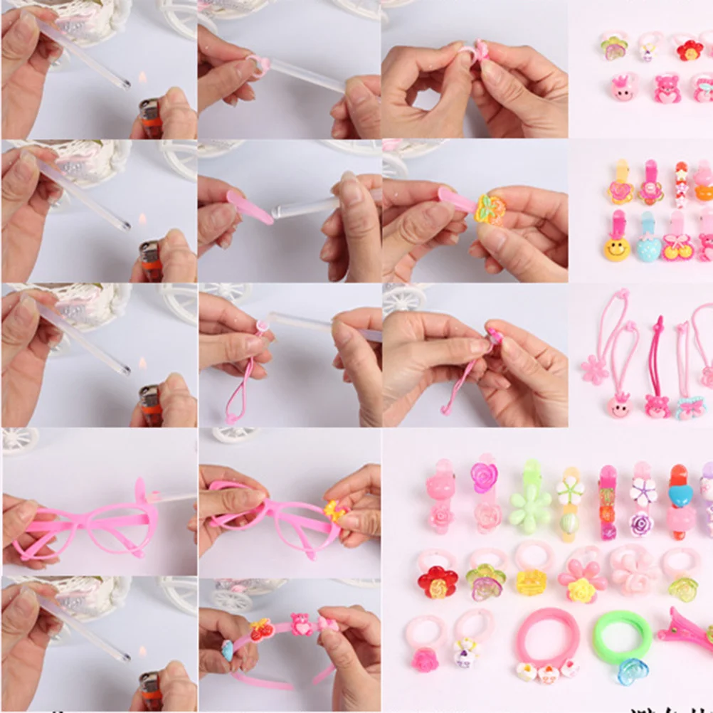 520Pcs Jewelry Beads Set Multicolor Shapes for Handmade DIY Crafts Bracelets Necklace Jewelry Making for Kids Creativity