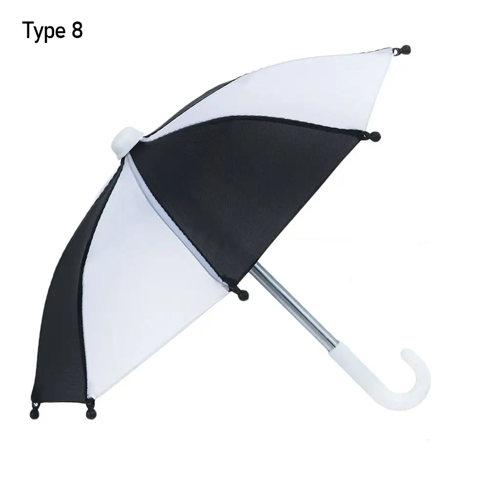 

18 Inch/43CM Rainbow Colors Color Matching Patch Colorful Umbrella Mini Rain Gear Dollhouse Accessories
