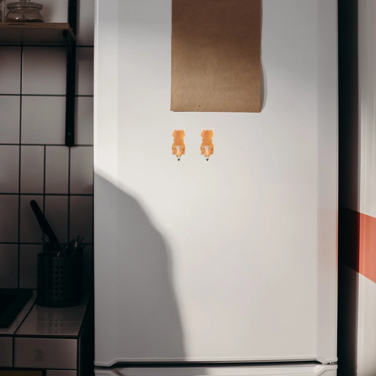 

Yellow Lying Corgi Fridge Magnet Cartoon Refrigerator Magnetic Stickers Home Decor Office Note Holder Fridge Corgi Model