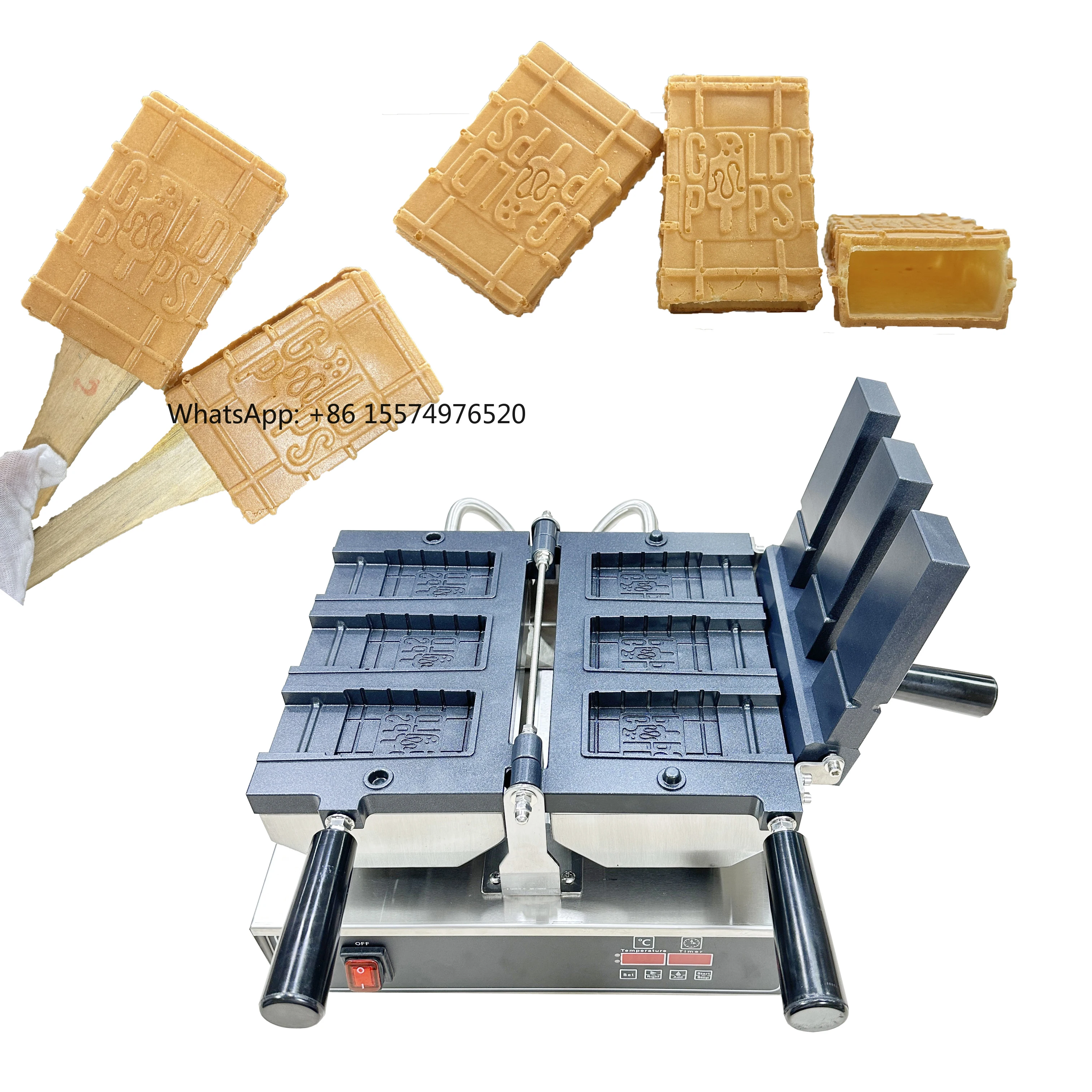 Mold Popsicle Stick Inside Waffle Sleeve Machine for Small Business 110V or 220V for Ice Cream Shop Popsicle Waffle Maker