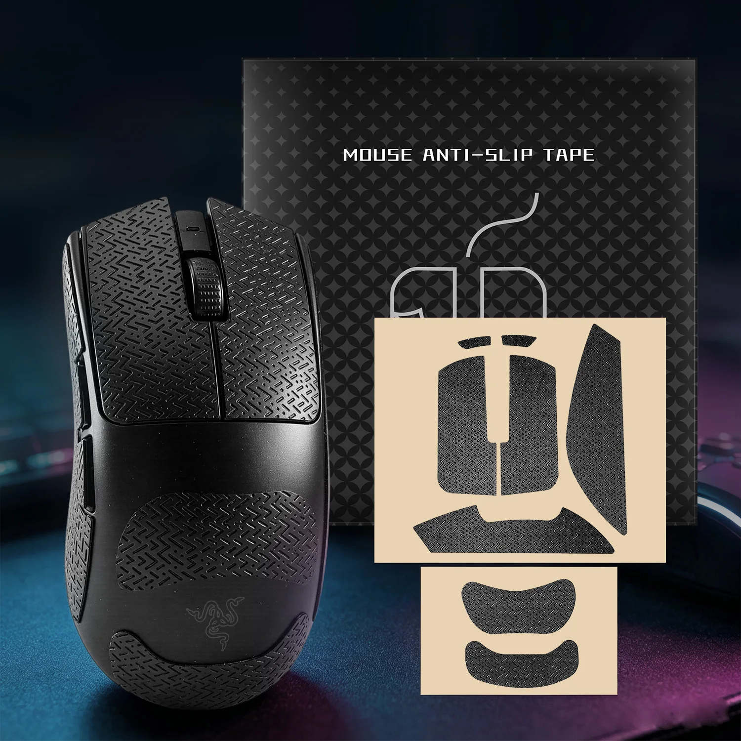 Mouse Grip Tape Sticker For Razer Viper V4/V3 Pro Mouse Anti Slip Skin PVC Material Skin-Friendly Feel Game Mouse Accessories