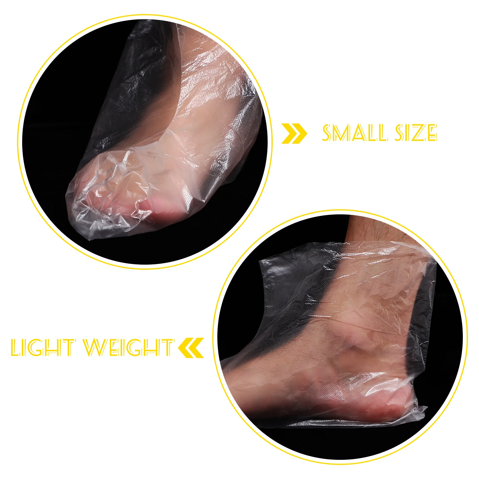 

100Pcs Transparent Film Foot Cover Single Use Foot Protector for Pedicure Clean Treatment Lightweight Space Saving Cover