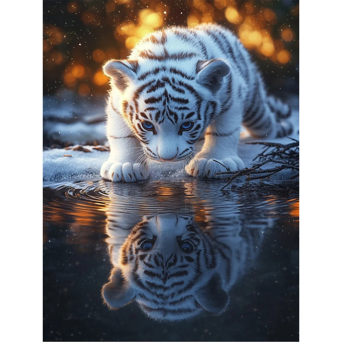 5D DIY Diamond Art Full Mosaic Craft Kit Eye-Catching Visual Effect Wall Picture for Home Interior And Space Decoration Unique Handmade Gift