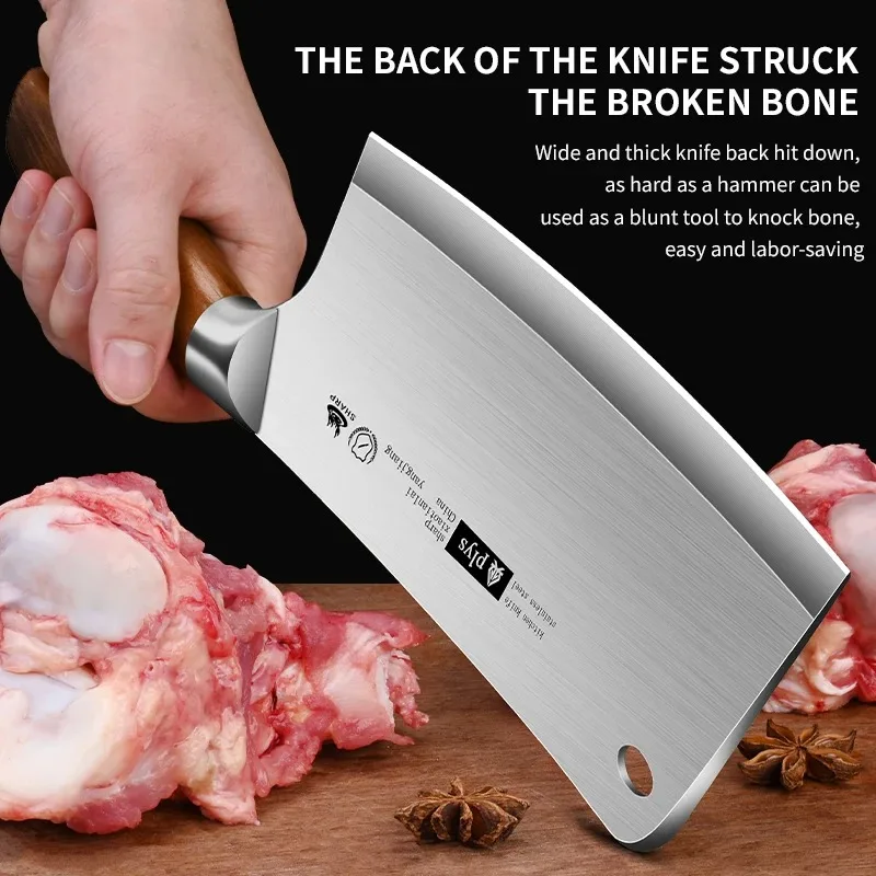 Specialized Bone Chopping Knife for Home Use, Professional and Commercial Use, Thickeneded Pig and Cow Bone Chopping Knife