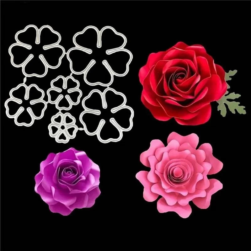 3D Spiral Flower Garland Metal Cutting Dies for DIY Scrapbooking Album Decorative Crafts Embossing Paper Cards Making 2023 New