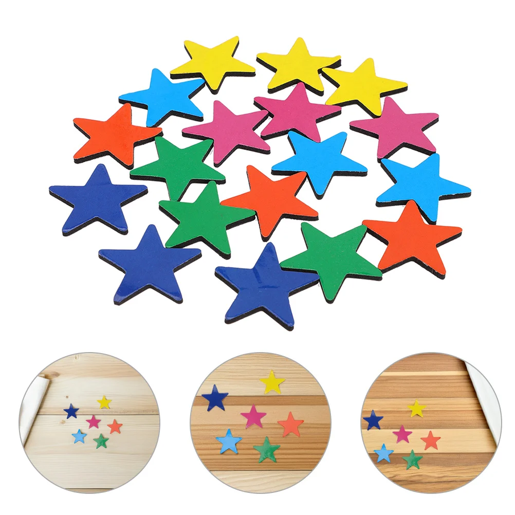 

50Pcs Star Magnets Colorful Mini Fridge Magnetic Stickers 30mm Refrigerator Office Kitchen Whiteboard Classroom Magnets Set