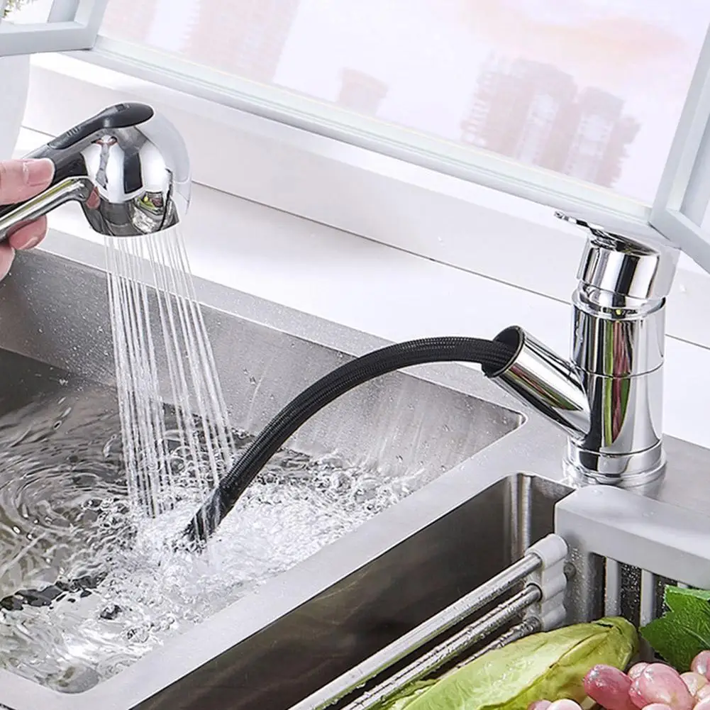 

Kitchen Pull-Out Faucet Spray Head Replacement Dual Mode (Bubble/Shower) Nozzle Anti-Splash Water Sprayer for Sink Tap