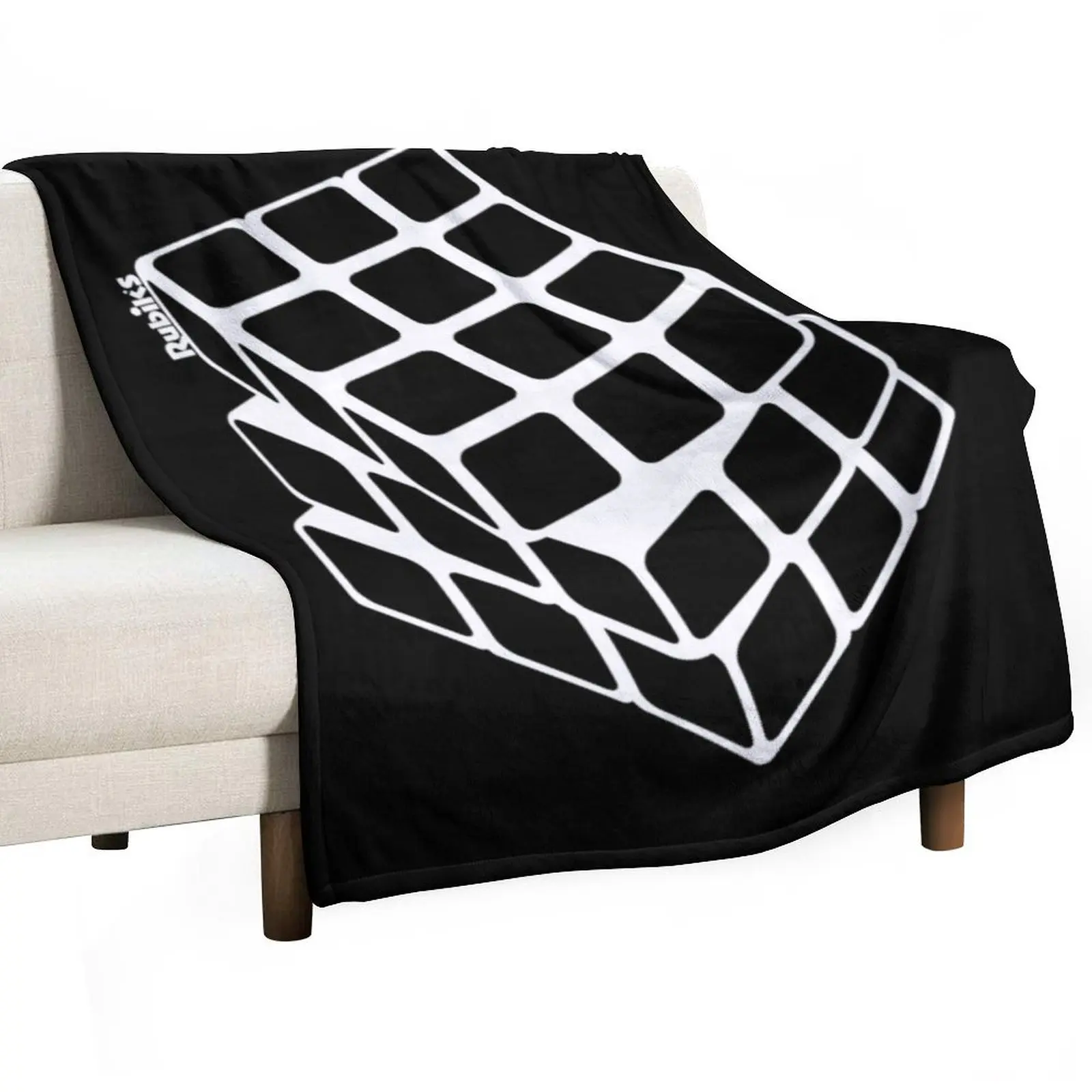 

Rubiks Pink Outline Throw Blanket for babies Cute Blankets
