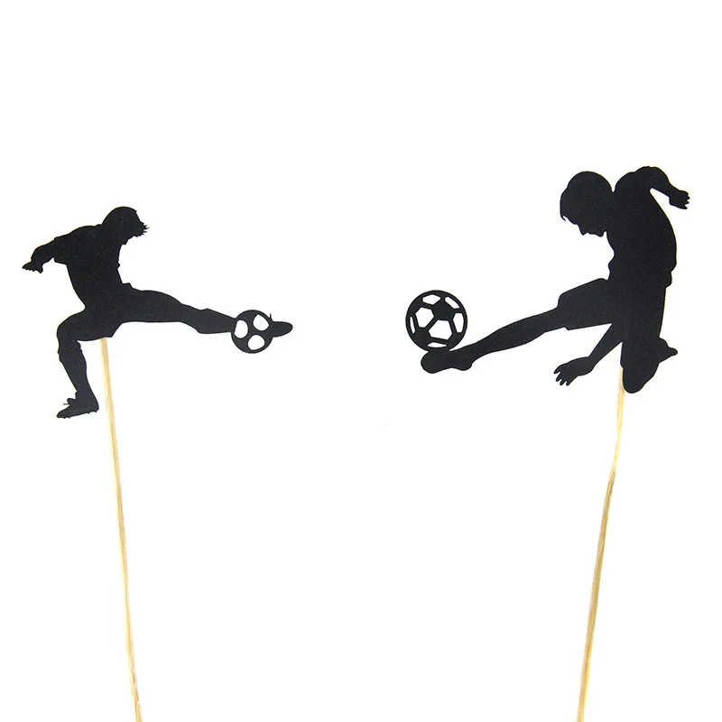 6 Pcs Cake Football Scene Accessories Football Cake Toppers Boys Theme Cake Decoration for Children\'s Birthday Party DIY Baking