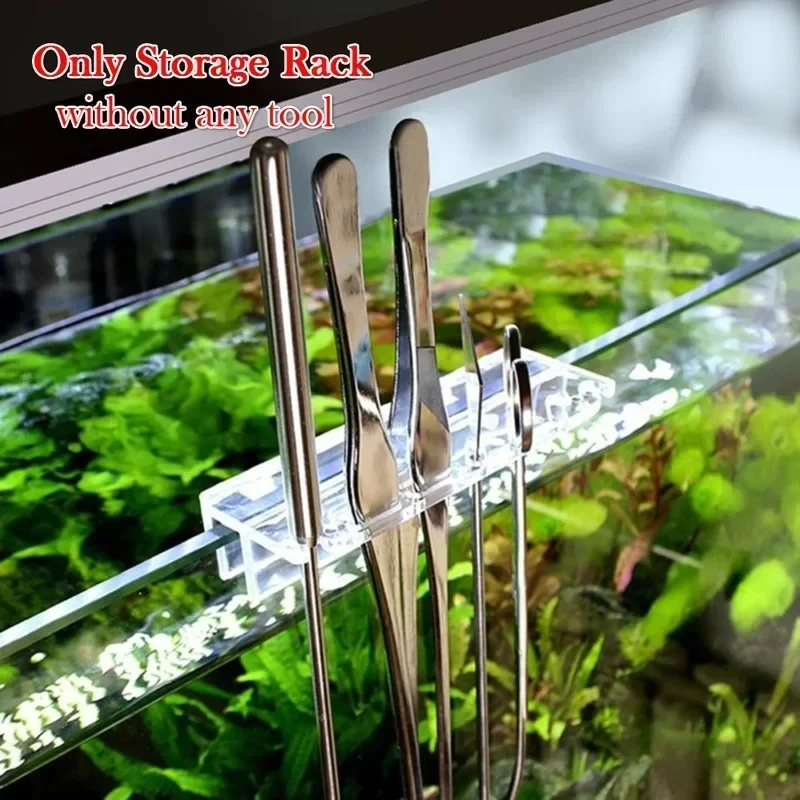 

Water Grass Tool Rack Acrylic Transparent Sorting Rack Fish Tank Water Grass Cleaning Tool Storage Rack Aquarium Accessories