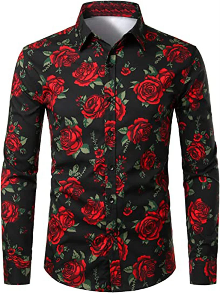

Men's Suit Shirt Top Striped Plaid Rose Blue Red Fashion New Casual Outdoor High Quality Material Soft And Comfortable 2025