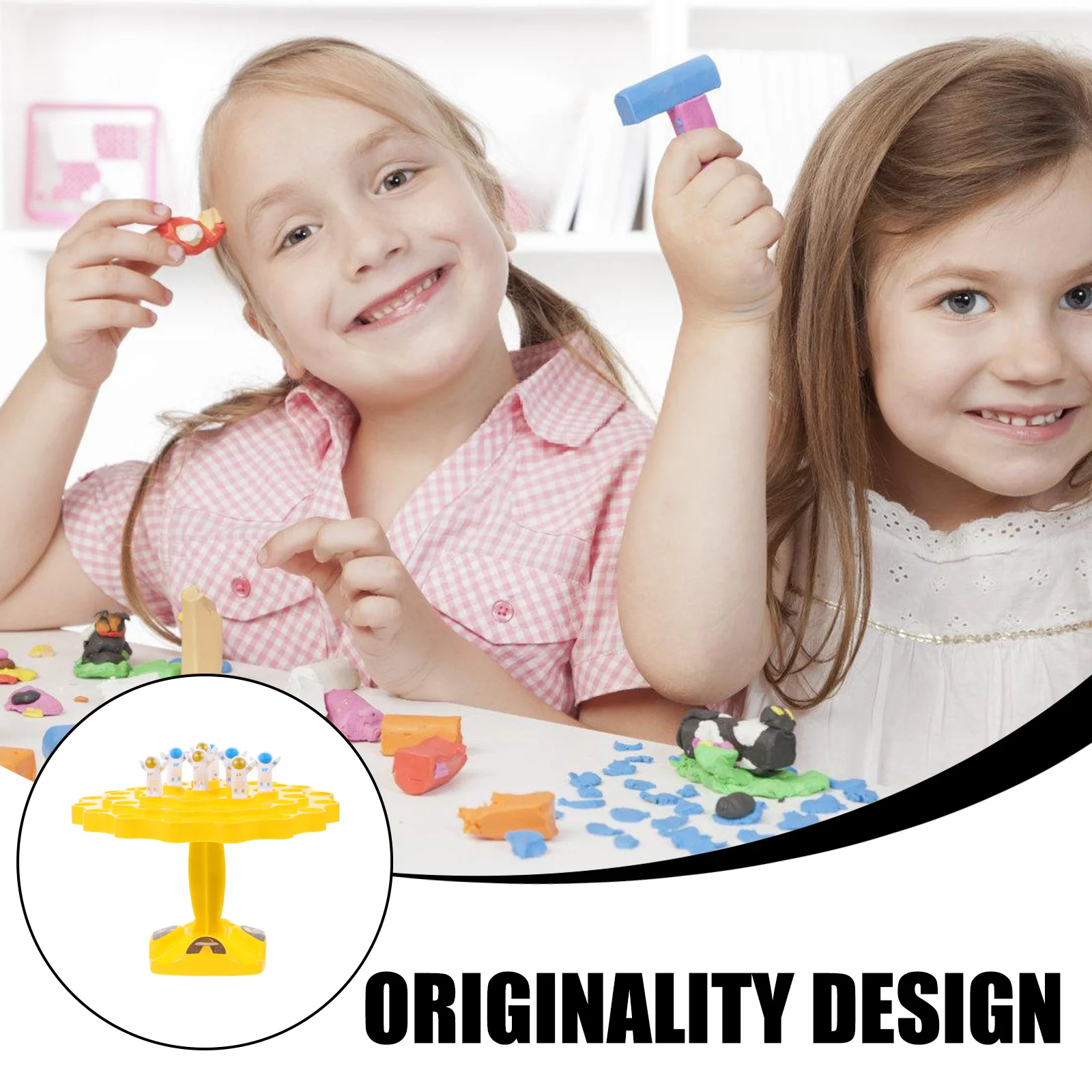 

1 set 1 Set Astronaut Balancing Stacking Pp Material Safe Kids Educational Building Blocks Game For Family Interactive Learning