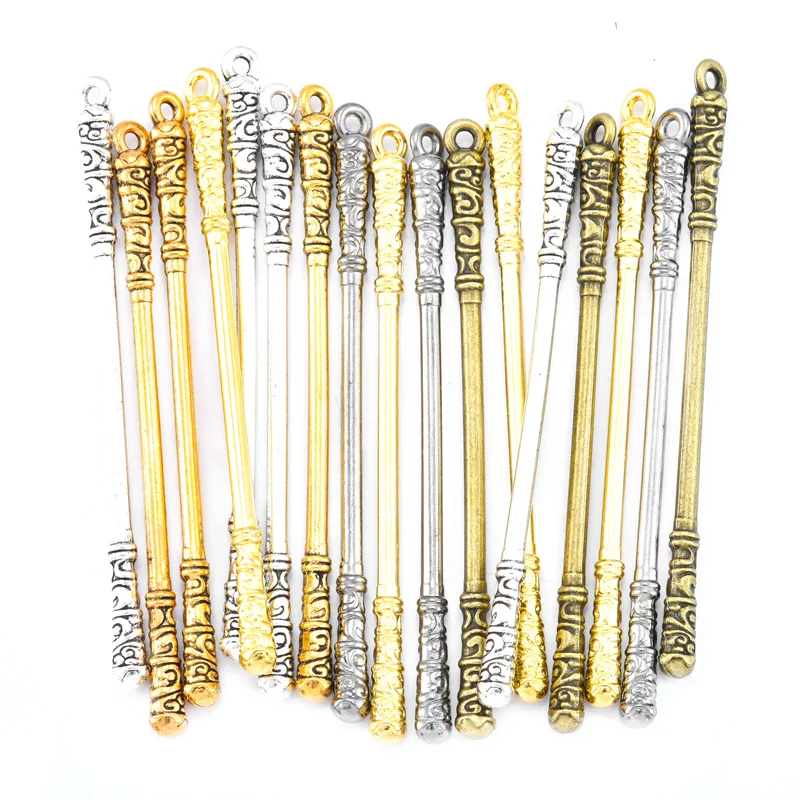 10PCS 5สีผสมอัลลอยมีเสน่ห์อัศวินดาบมีดดาบปืนโบว์อาวุธจี้สำหรับ DIY เครื่องประดับทำมือวัสดุ70X4mm