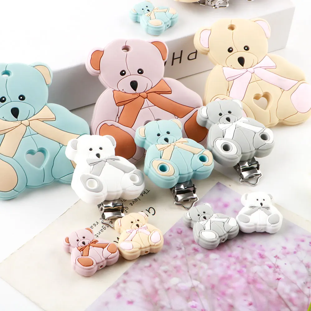 New Cartoon Animals Silicone Beads Silicone Clip Focus Beads For Jewelry Making DIY Handmade Jewelry Accessories