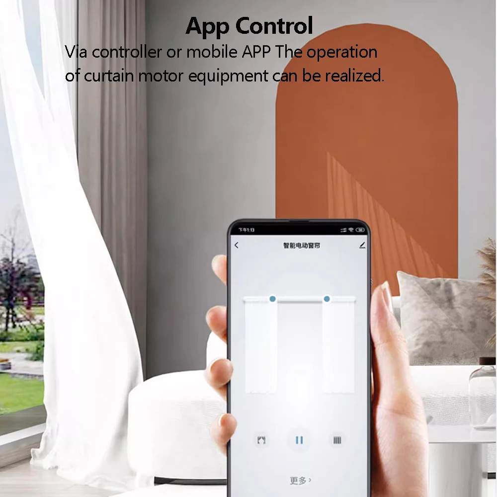 NewTuya Wifi Smart Mini 15cm Curtain Motor Smart Home Drive Engine Electric Curtain Track Rail Rod System Support Google Alexa