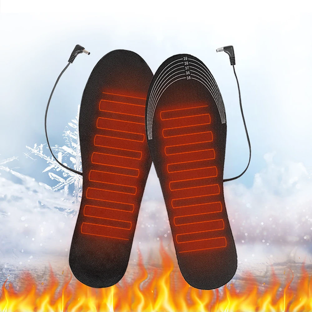 EiD USB Heated Shoe Insoles Feet Warm Sock Pad Mat Electrically Heating Insoles Washable Warm Thermal Shoes Insoles man women