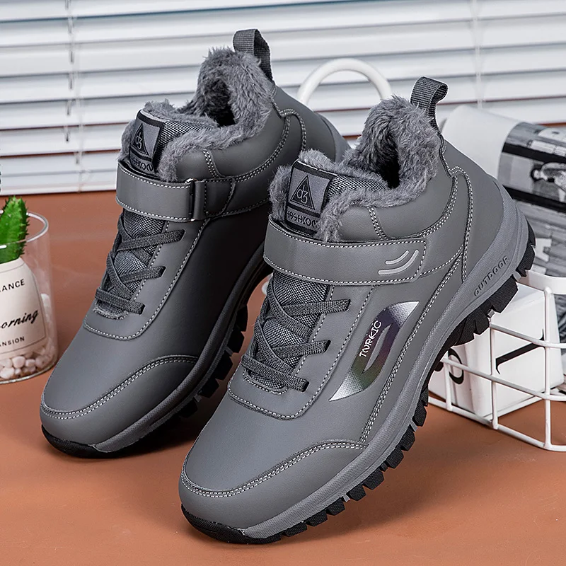 

YRZL Snow Boots Men Thermal Waterproof Anti Slip Winter Boots Outdoor Work Shoes Non Slip Thermal Winter Footwear Hiking Boots
