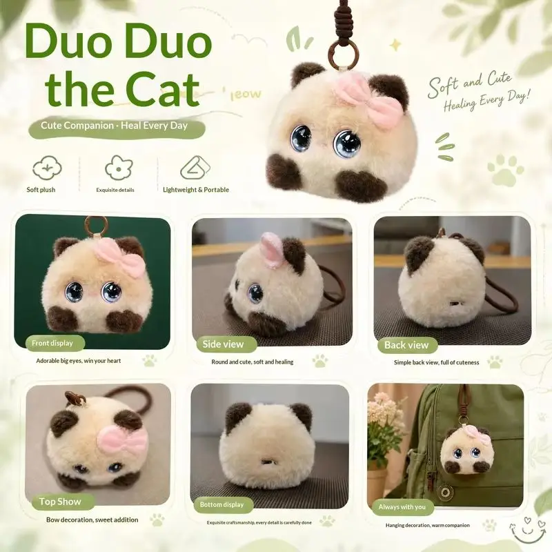 Ai Dou Dou Cat Toy Voice Chat Electronic Pet Toy Emotional Companion Bag Pendant Interactive Stuffed Doll Decoration Trendy Toy view 5