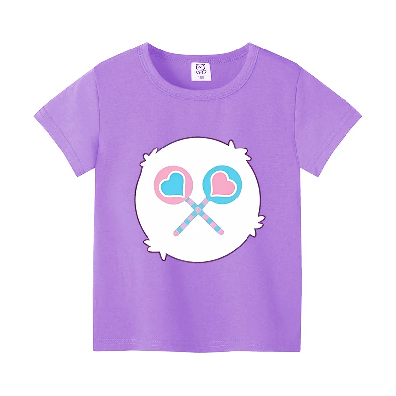 Rainbow Bears T-shirt Cute Cartoon Anime Boys Girls Clothes Cotton Short Sleeve Sportwear Kawaii Toddler Round Neck Summer Tops